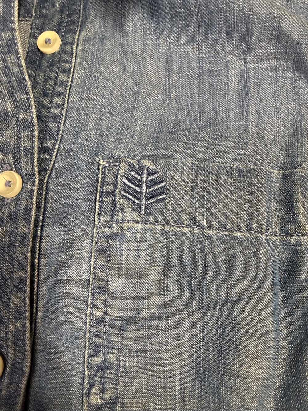 Coolibar Light Denim Long-Sleeve Shirt - Light Blue - Picture 9 of 10